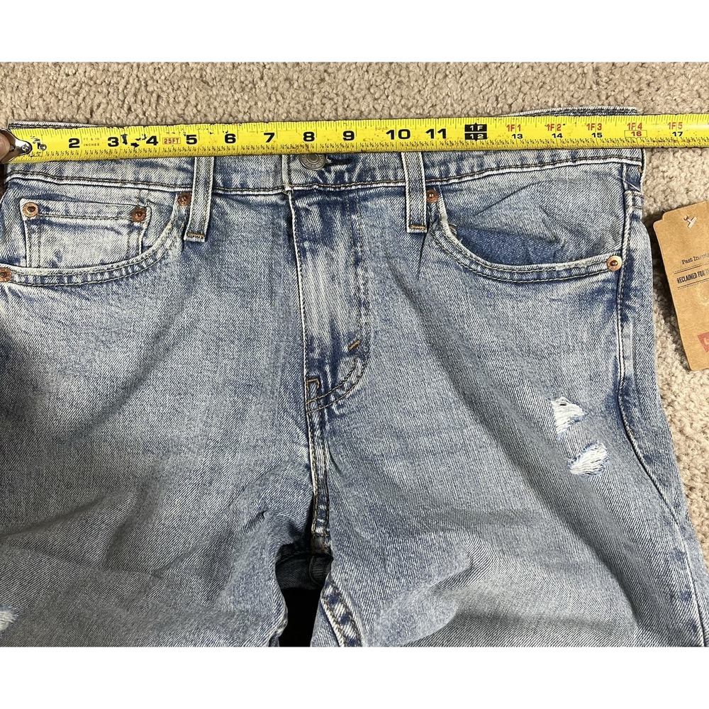 Levis 511 Slim Fit Distressed Blue Jeans Mens 30x32 True Fit 32x32 Light Wash - Picture 5 of 15